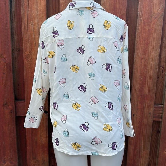 Comp Black Playful Print Button-Down Shirt Size L - Picture 7 of 14